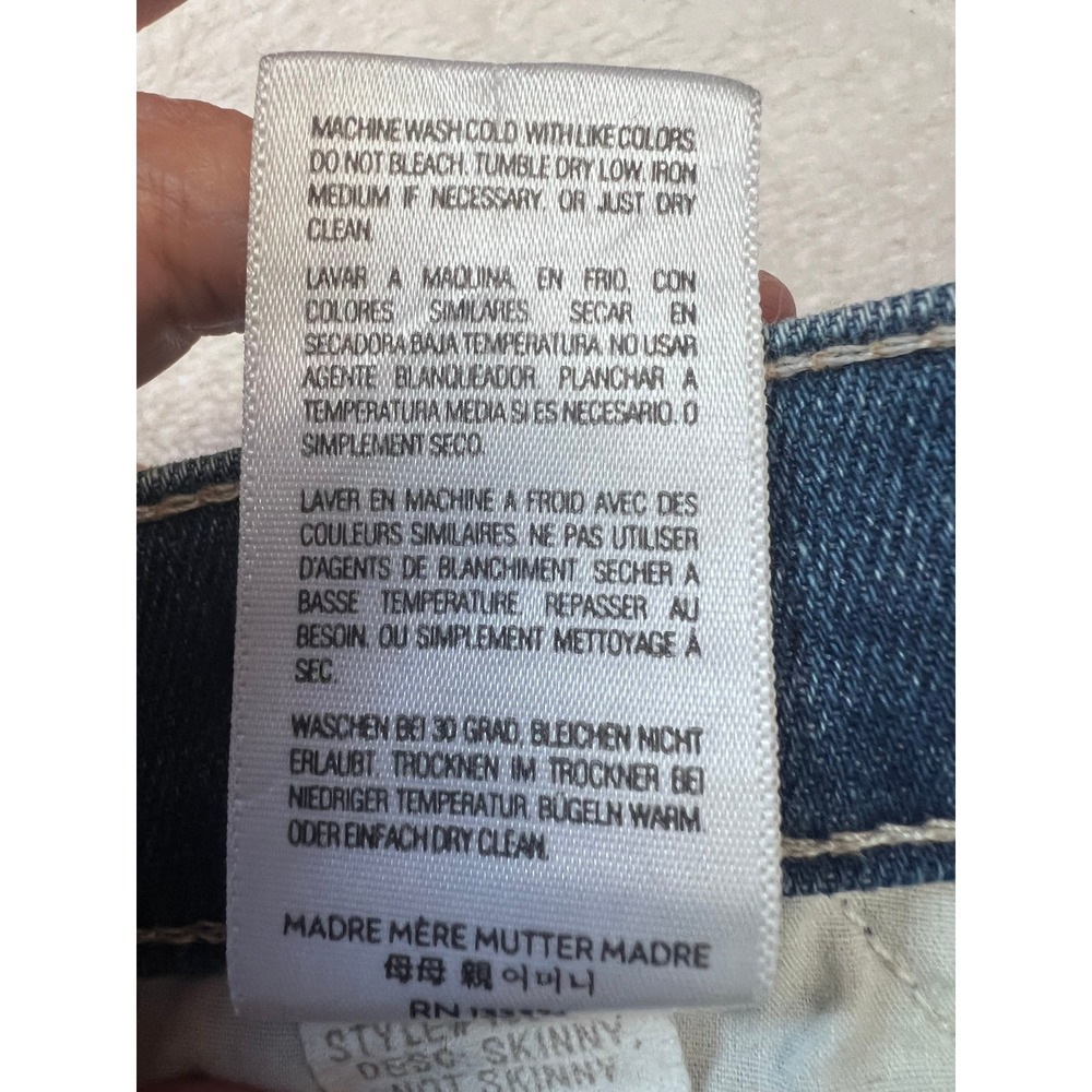 MOTHER Skinny Not‎ Skinny Jeans Blue Skies Tomorrow Women's Size 27 - Picture 12 of 13